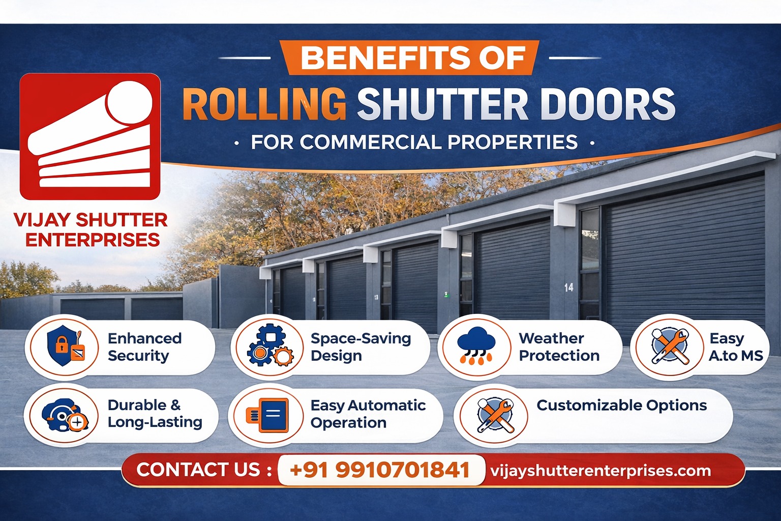 Rolling Shutter Door for Commercial Properties