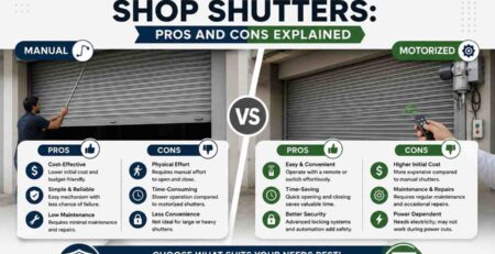 Manual vs Motorized Shop Shutters