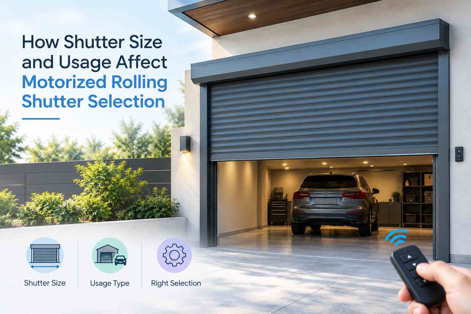 Rolling shutter size and usage