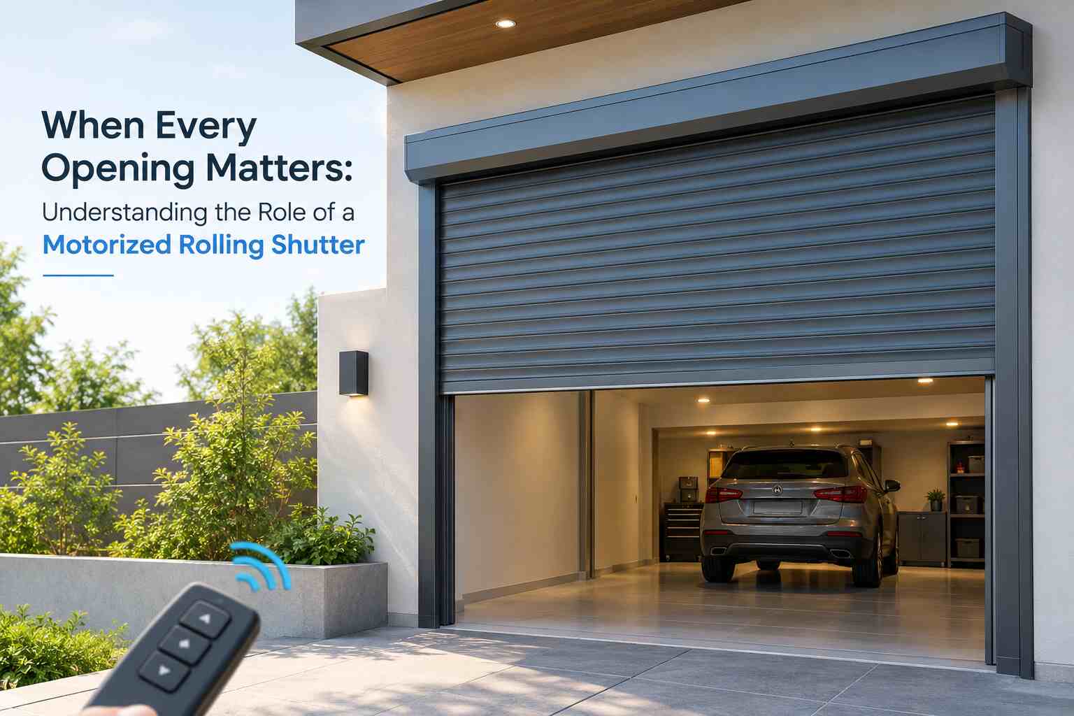 Motorized rolling shutter